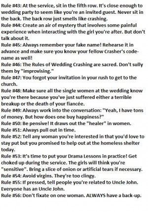 The Rules Crashing Wedding...