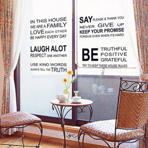 1set Good Quality Family Wall Quotes Sticker For Living Room Wall ...