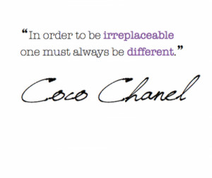 ... tags for this image include: coco chanel, chanel, different and quote