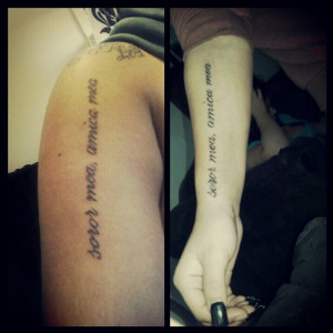 Matching Brother And Sister Quote Tattoos Matching tattoos with my