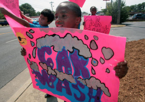 ... Girls Club as they held a car wash at the center on Madison Street.T-G