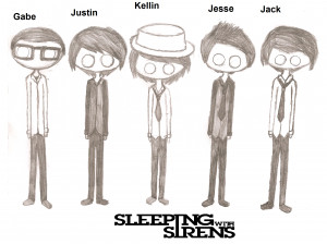 sleeping with sirens by adtrwcar traditional art drawings people 2012 ...
