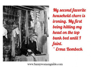 Housework, Erma Bombeck, ironing