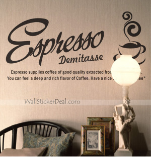 Espresso Supplies Coffee Quotes Wall Stickers