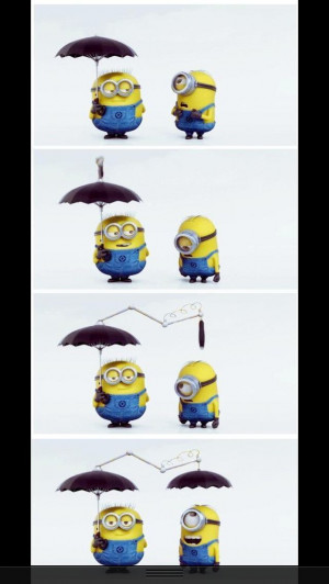 Minion umbrella & friend umbrella