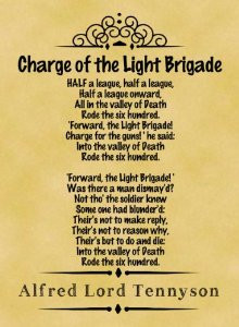 The Charge of the Light Brigade Poem Lyrics