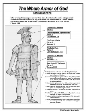 armor of god coloring page