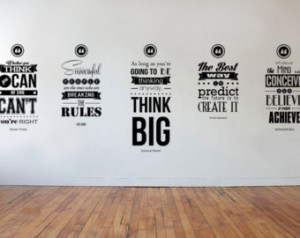 Hill Seth Godin Eric Thomas Inspirational Wall Decal Quotes Set of 5