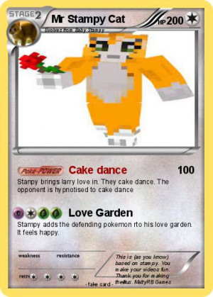 mr stampy cat pokemon card