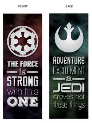 Star Wars Quote Bookmark Empire vs Rebel Alliance