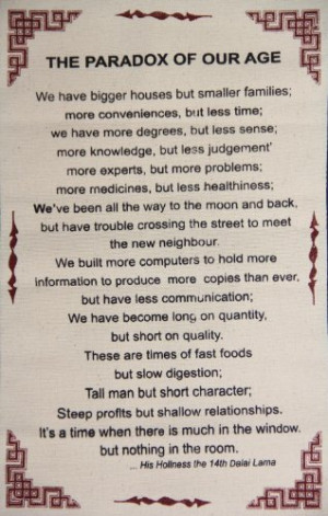 Details about Dalai Lama Quotes ~ Cotton Canvas Scroll ~ 