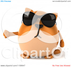 Cat Wearing Sunglasses Clip Art
