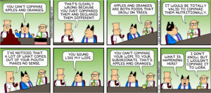 Dilbert - apples & organges