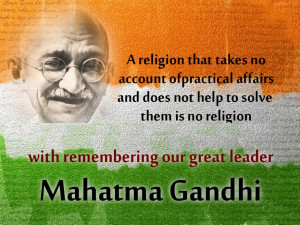 Mahatma Gandhi Images with Quote on Religion