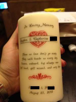 ... wedding candle quotes decor custom untiy candles candle frame or