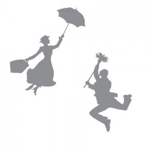 Mary Poppins & Bert Silhouettes | Spoonful