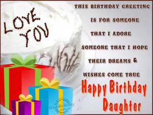 Happy Birthday To My Daughter Quotes Happy birthday daughter