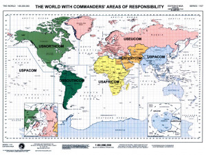 source u s regional military command map u s european command or eucom ...