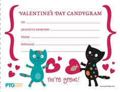 It's time for candy grams! Download for free from the PTOToday.com ...