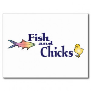 Fish and Chicks ~ Word Play Post Cards