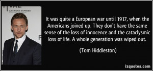 More Tom Hiddleston Quotes