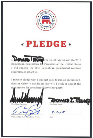 It’s not just this pledge, which is basically a declaration of a ...
