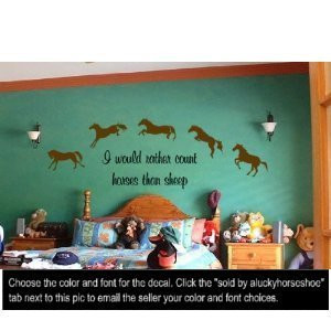 inch vinyl wall decal--Cute horse quote--sold by aluckyhorseshoe