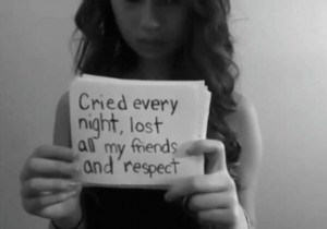 Amanda Todd said she was sick and depressed after the bullying began.