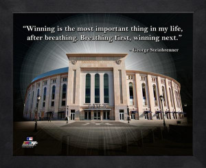 Yankee Stadium Framed ProQuote with George Steinbrenner quote 