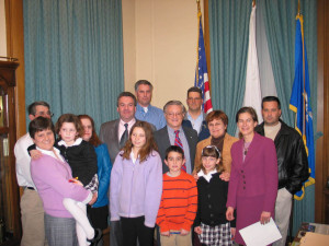 Photograph of Secretary Bysiewicz and Speaker of the House Jim Amann