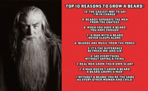Gandalf’s top ten reasons to grow a beard