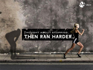 give up run harder running sport fitness workout motivation quote ...