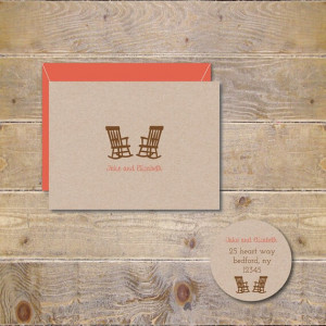 Rocking Chairs Cards, Rustic Wedding Cards, Rustic Wedding Thank You ...