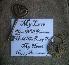 ... Key Chain! Perfect for our 8th wedding anniversary in a couple months