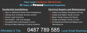 Residential Electrician Canberra – All Electrical Services Canberra