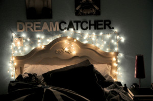 cute, dream, fairy lights, night