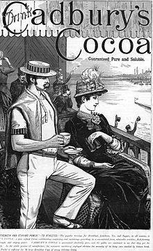 An 1885 advertisement for Cadbury's Cocoa