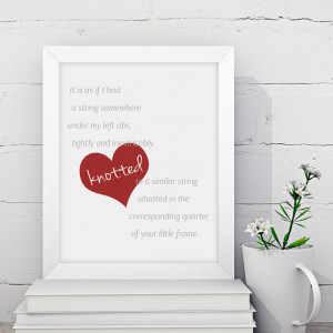 Romantic Jane Eyre quote print, Valentine / Anniversary gift ...