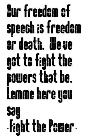 Public Enemy - Fight the Power - song lyrics, song quotes, songs ...