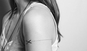 InknArt Temporary Tattoo - 2pcs Cutting Scissors wrist quote tattoo ...