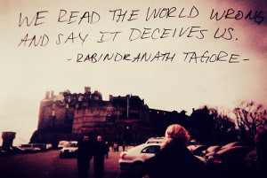 We read the world wrong and say that it deceives us.