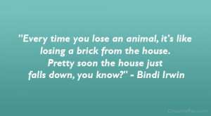 Every time you lose an animal, it’s like losing a brick from the ...