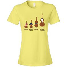 Orchestra String Instruments Women's T-Shirt has funny violin, viola ...