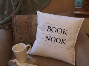 book lover graphic throw pillow cover, decorative throw pillow cover