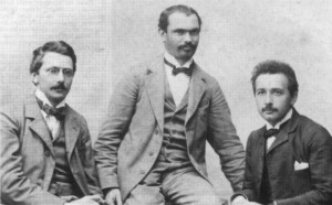Albert Einstein with friends Habicht and Solovine, ca. 1903