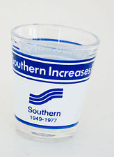 1977 southern airways advertising shot glass increase flights windy ...