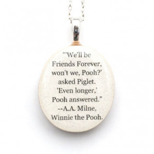 necklace friendship necklace going away gift Winnie the pooh quote ...