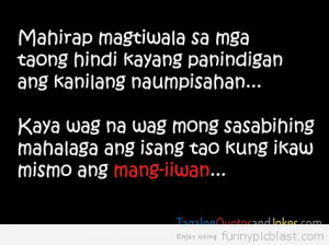 Short Funny Quotes About Life Tagalog