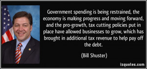 Government spending is being restrained, the economy is making ...