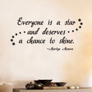 ... MONROE-Everyone-is-a-Star-Shine-Quote-Vinyl-Wall-Window-Decal-Sticker